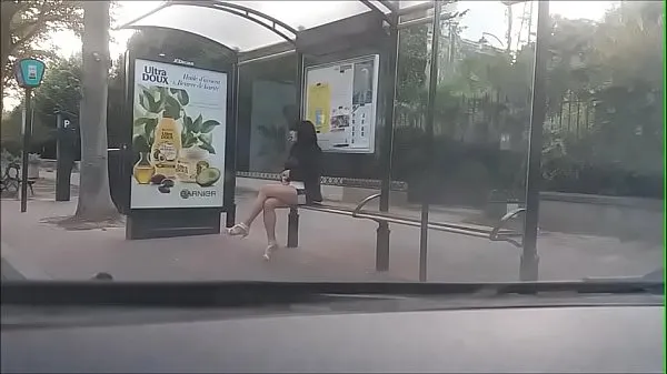 Fresh bitch at a bus stop mega Clips