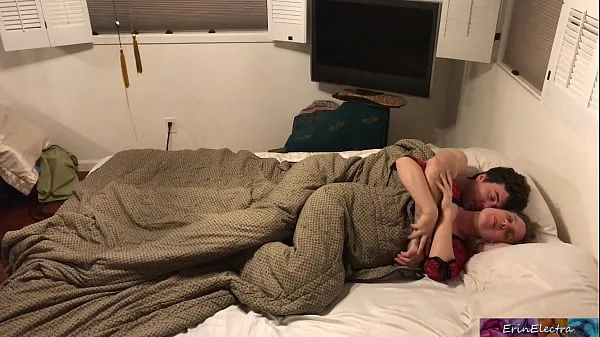 Fresh Stepson and stepmom get in bed together and fuck while visiting family - Erin Electra mega Clips