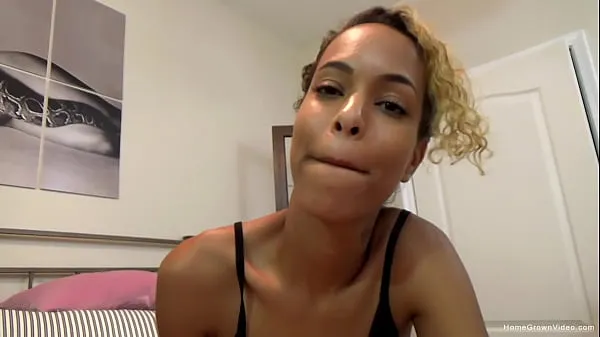 Fresh Skinny black chick sucks a hard white dick in her first ever homemade video mega Clips