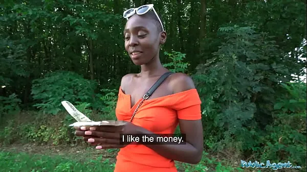Fresh Public Agent Ebony model Zaawaadi taken into the woods for hard outdoor fucking mega Clips