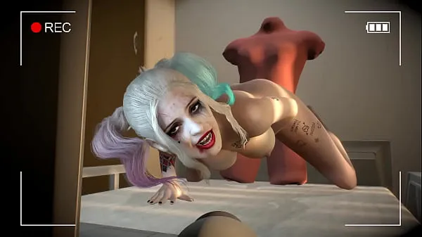 Φρέσκα Harley Quinn sexy webcam Show - 3D Porn mega κλιπ