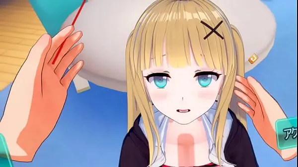 Eroge Koikatsu! VR version] Cute and gentle blonde big breasts gal JK Eleanor (Orichara) is rubbed with her boobs 3DCG anime video Klip mega baru