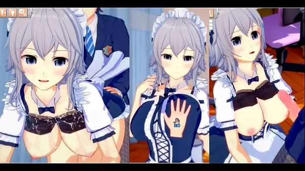 Nouveaux Eroge Koikatsu ! ] Touhou nuits Sakuya se frotte les seins H ! 3DCG Big Breasts Anime Video (Projet Touhou) [Jeu Hentai méga-clips