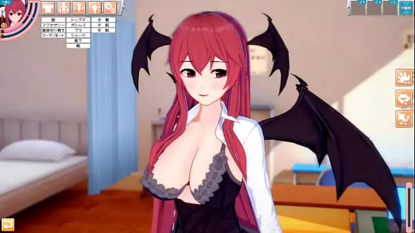 Nouveaux Eroge Koikatsu ! ] Touhou projet Sexe après avoir frotté les seins d'un petit diable et lui avoir servi de branlette debout en pipe ! Anime gros seins [jeu hentai méga-clips