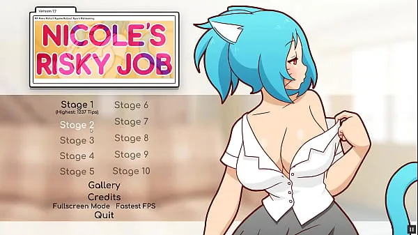Yeni Nicole Risky Job [Hentai game PornPlay ] Ep.2 fondling tits to attract more customers mega Klip