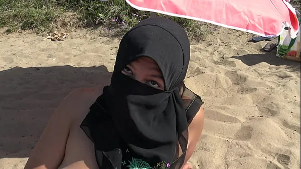 Fresh Arab milf enjoys hardcore sex on the beach in France mega Clips