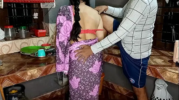 Young maid in saree fucked her pussy in the kitchen Klip mega baru