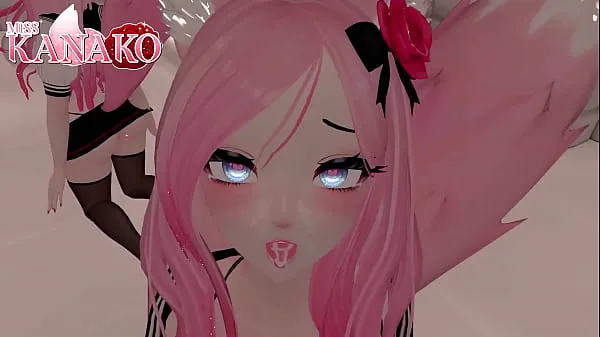 Nieuwe VTUBER CAT GIRL gives you a BJ while you get a view UP HER SKIRT!!!! CUM IN MOUTH FINISH megaclips